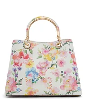 Bolso Satchel con Flores Mujer