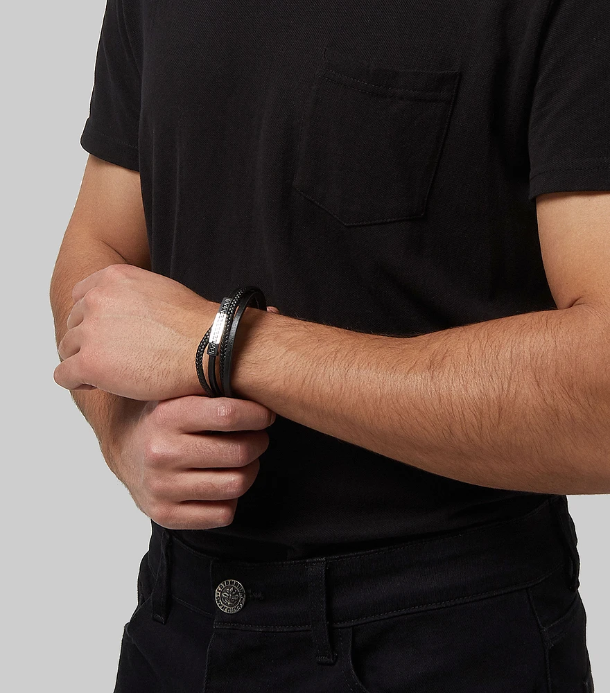 Pulsera en piel Hombre