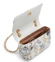 Bolso crossbody capitoneado con flores Mujer