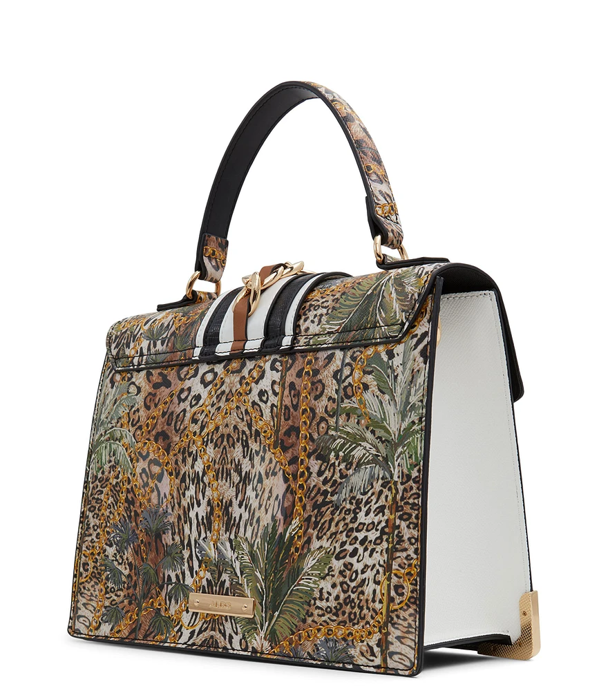 Bolso satchel con estampado Mujer