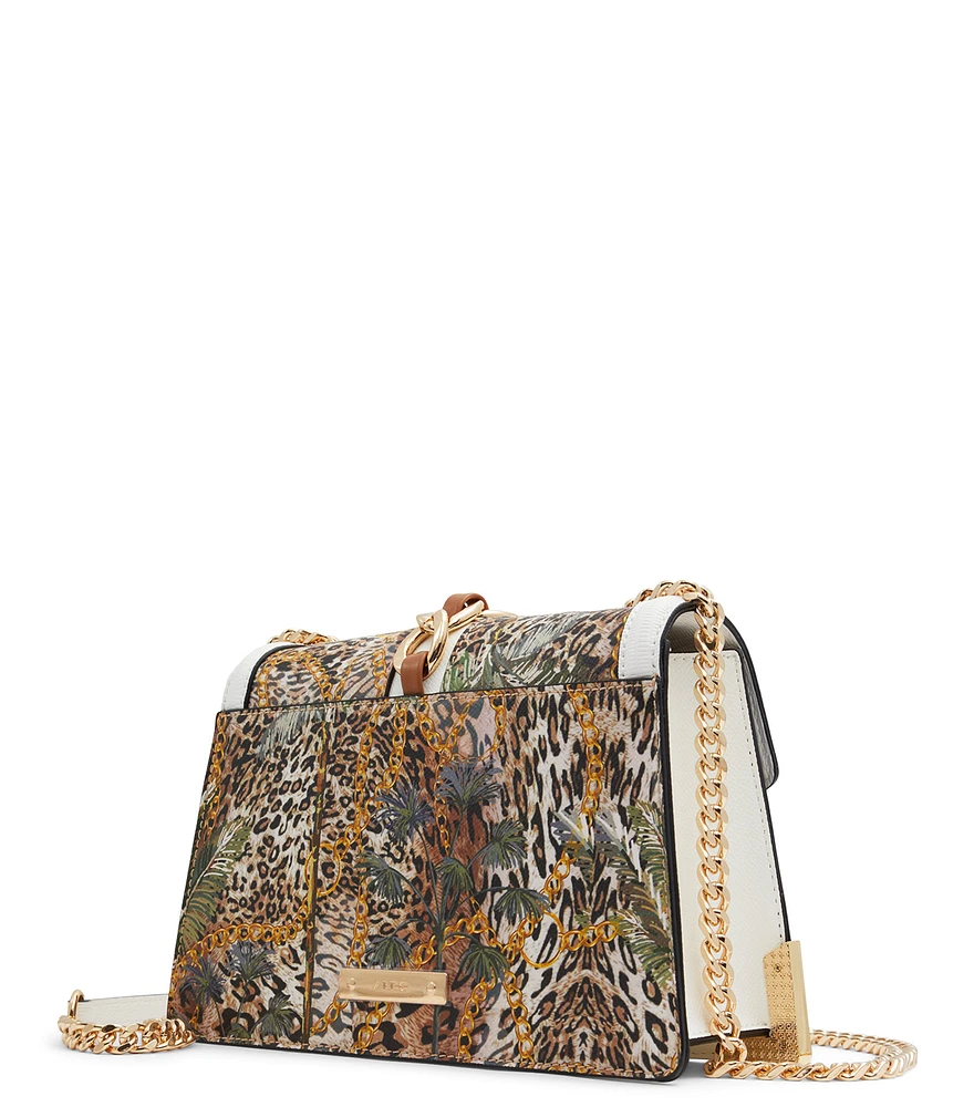 Bolso crossbody con animalprint Mujer