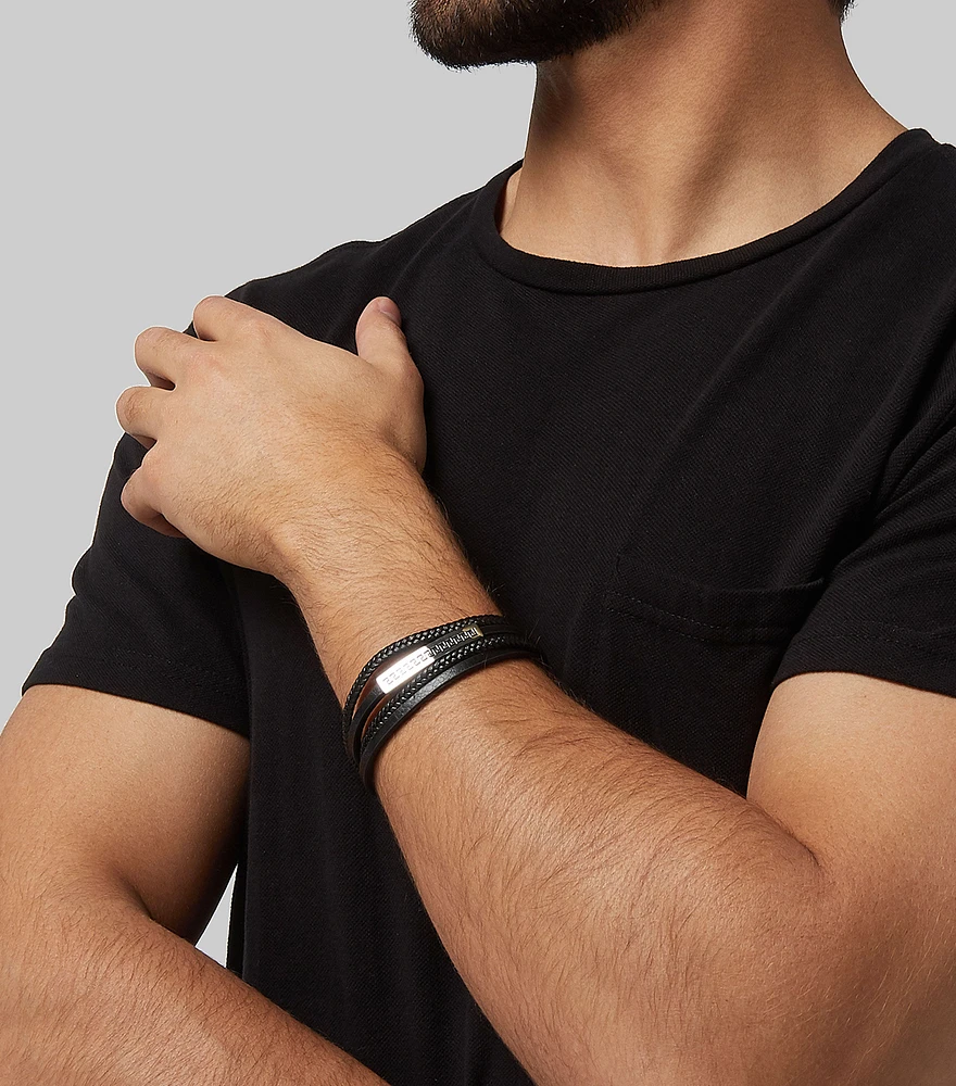 Pulsera en piel Hombre