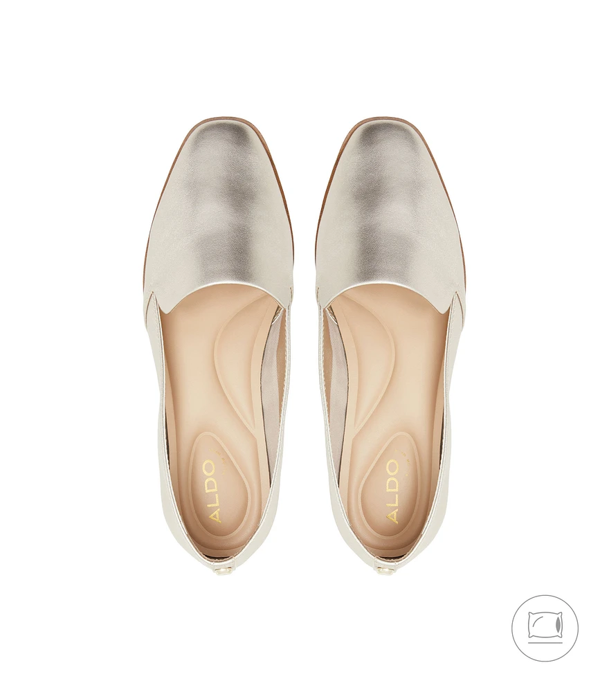 Flats en piel liso Mujer