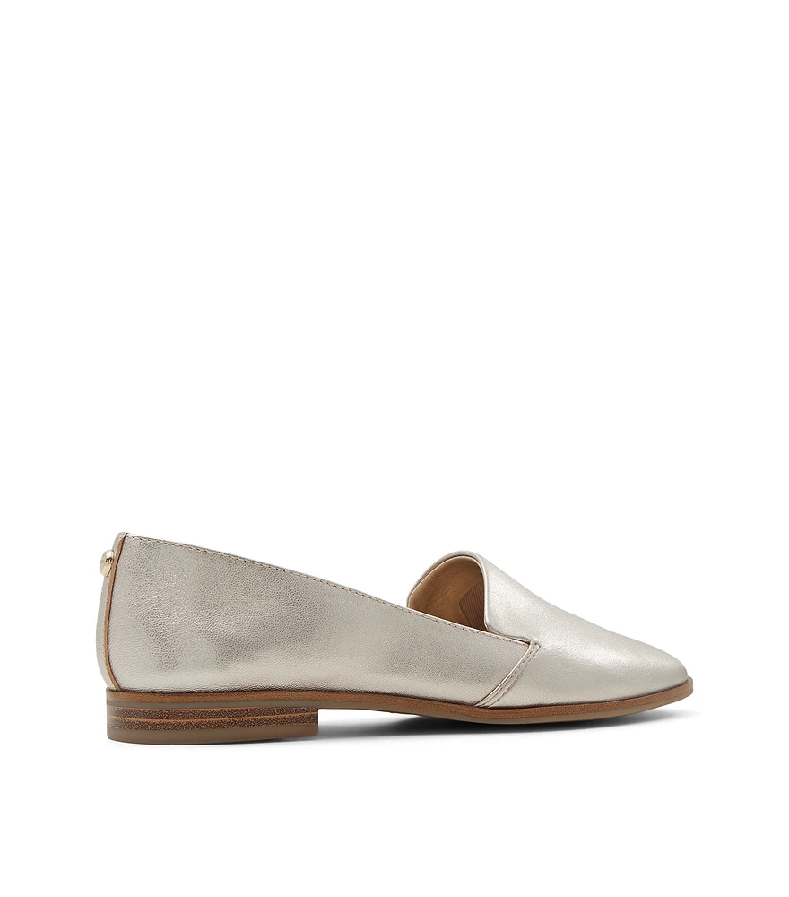 Flats en piel liso Mujer