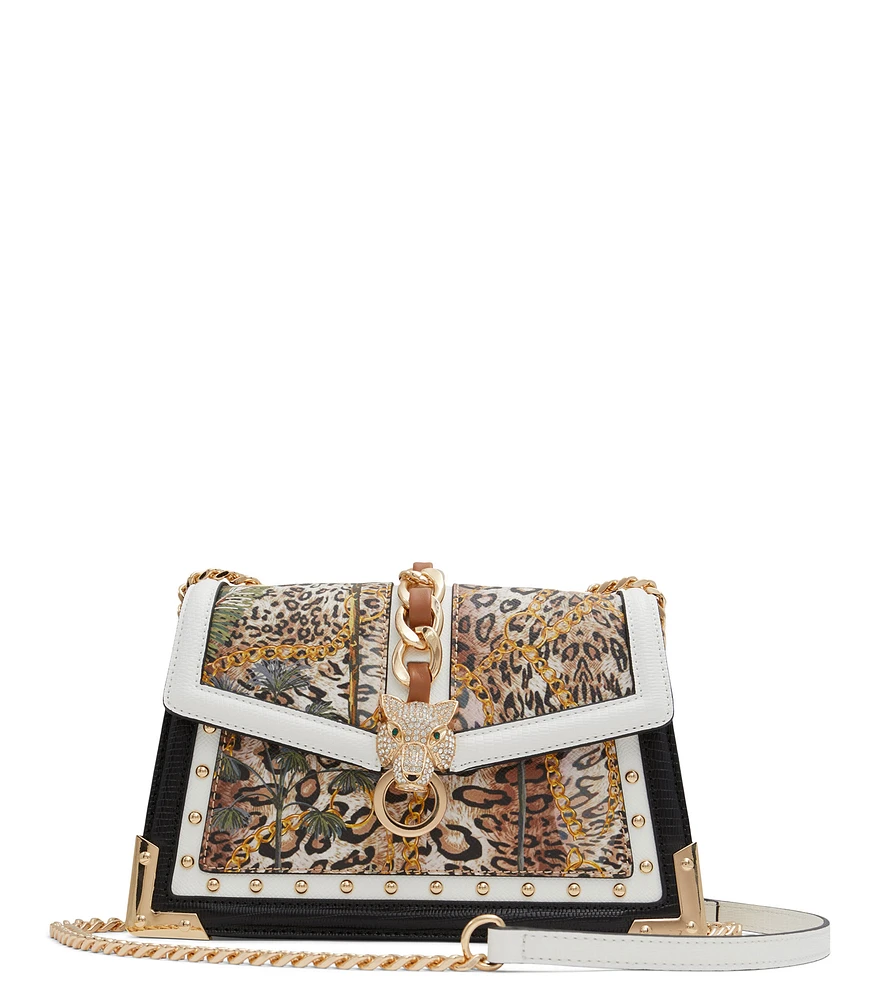 Bolso crossbody con animalprint Mujer