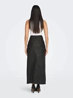 Roslyn Long Faux Brown Wash Skirt