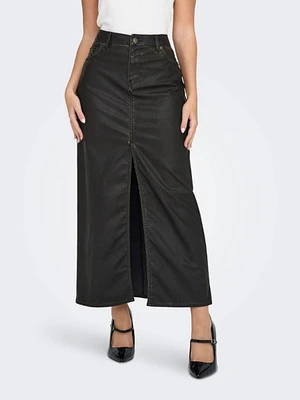 Roslyn Long Faux Brown Wash Skirt