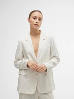 Mindy Loose Pinstripe Blazer