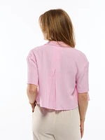 Siesta Short Sleeve Boxy Linen Shirt