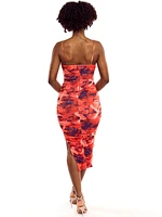 Lori Floral Mesh Midi Dress