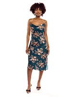 Delilah Floral Satin Slip Dress