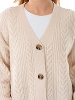 Lottie Oversized Cable Button Cardigan