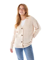 Lottie Oversized Cable Button Cardigan