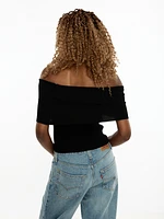 Melio Over The Shoulder Knit Top