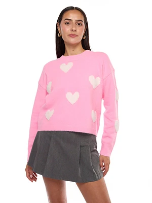 Isla All Over Heart Sweater