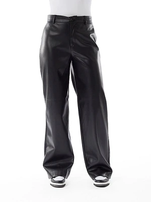 Flax-Liora Straight Faux Leather Pant