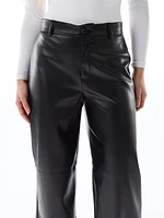 Flax-Liora Straight Faux Leather Pant