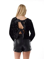 Anika Sequin Bow Top