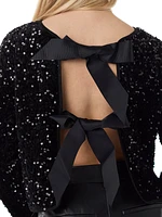 Anika Sequin Bow Top