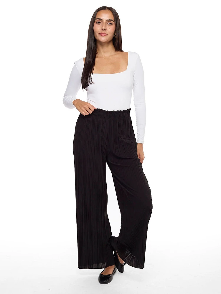 Pleated Pull On Pant