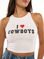 I Love Cowboys Tank Top