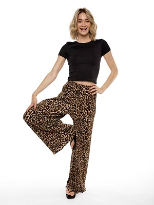 Leopard Wide Leg Pant