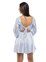 Sofia Satin Tie Back Mini Dress