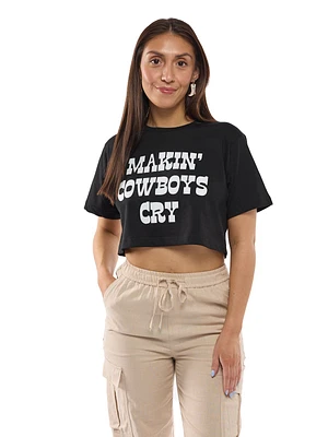 Makin' Cowboys Cry Crop Tee