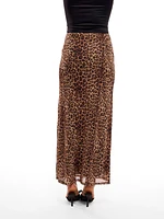 Lucy Leopard Midi Skirt