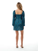 Rumour Satin Floral Tie Dress