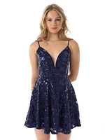 Sweetheart Sequin Mini Dress