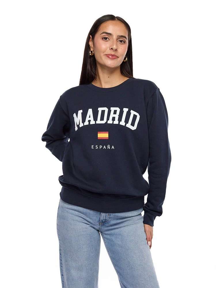 Madrid Flag Crew Sweatshirt