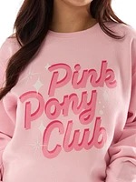 Pink Pony Club Crew Sweatshirt