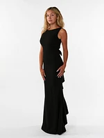 Red Carpet Bow Back Maxi Dress