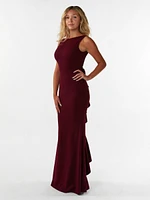 Red Carpet Bow Back Maxi Dress