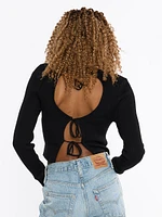 Meddi Crop Back Detail Top