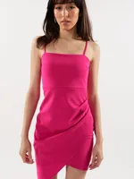 Vintage Square Neck Cinch Mini Dress