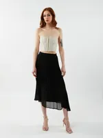 Elfred Pleated Midi Skirt