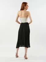 Elfred Pleated Midi Skirt