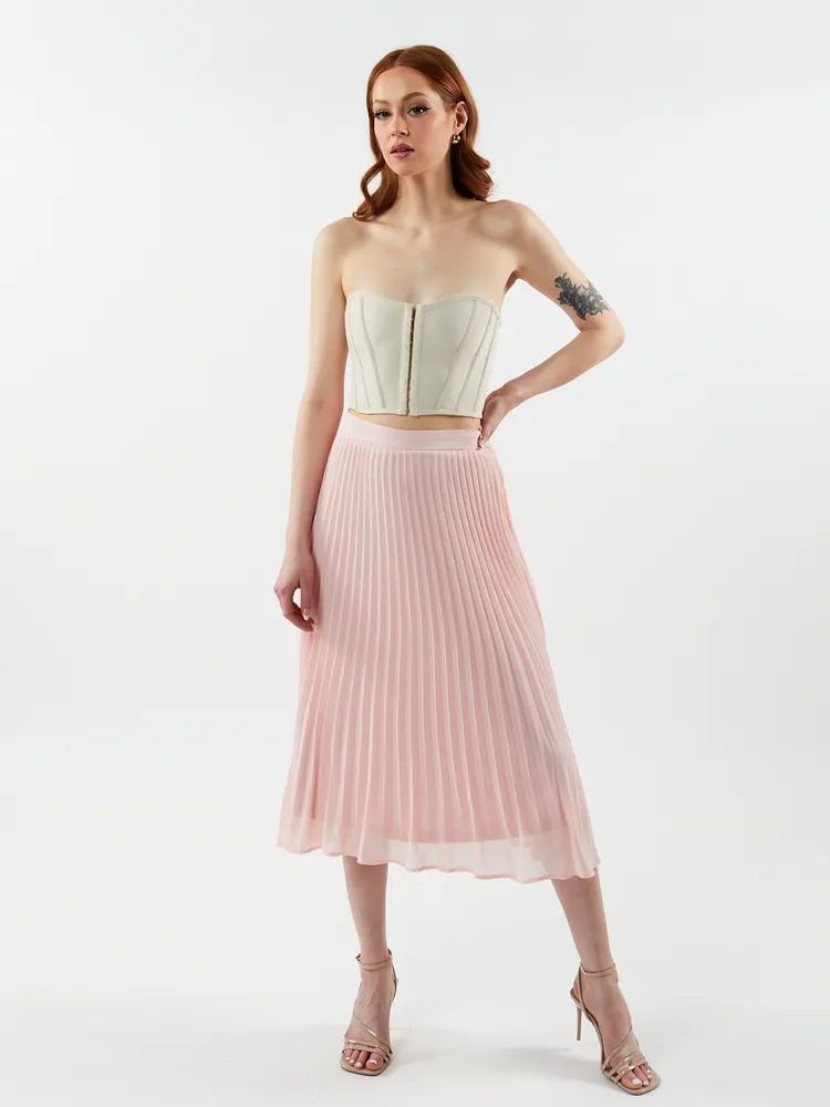 Elfred Pleated Midi Skirt
