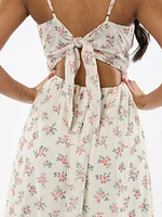 Sofia Floral Tie Back Midi Dress