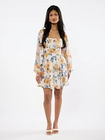 Sofia Chiffon Floral Tie Back Dress