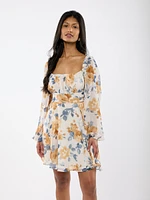 Sofia Chiffon Floral Tie Back Dress