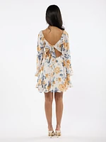 Sofia Chiffon Floral Tie Back Dress