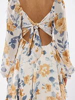 Sofia Chiffon Floral Tie Back Dress