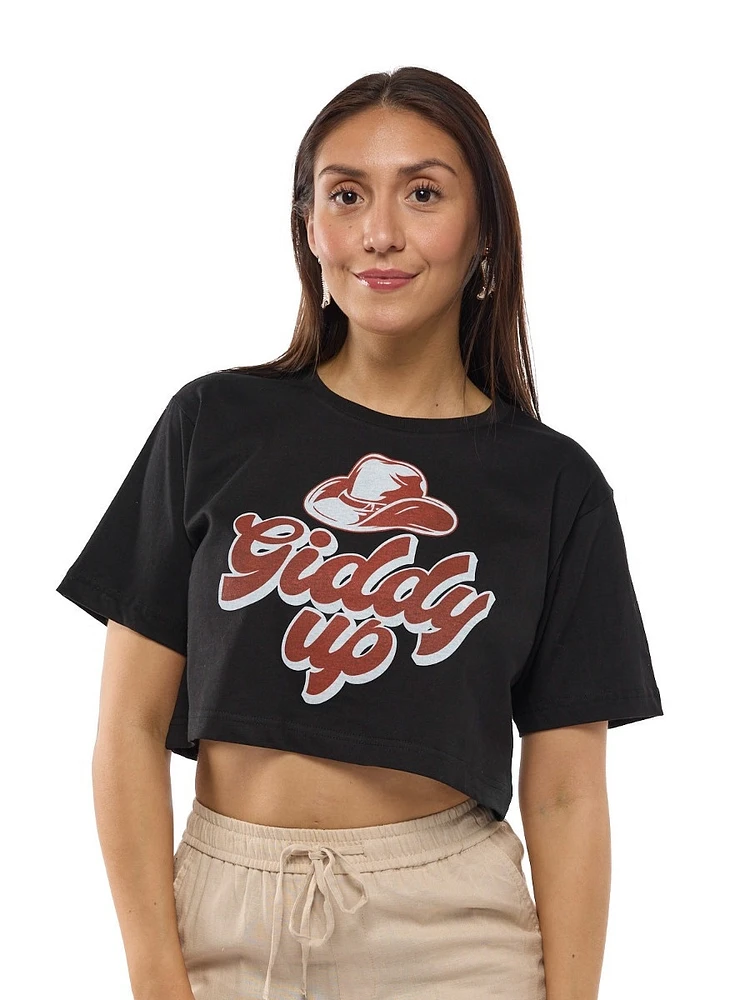 Giddy Up Cropped Tee