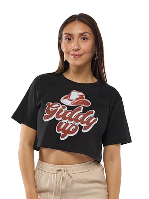 Giddy Up Cropped Tee