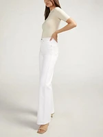 Highly Desirable Straight Leg White Jeans