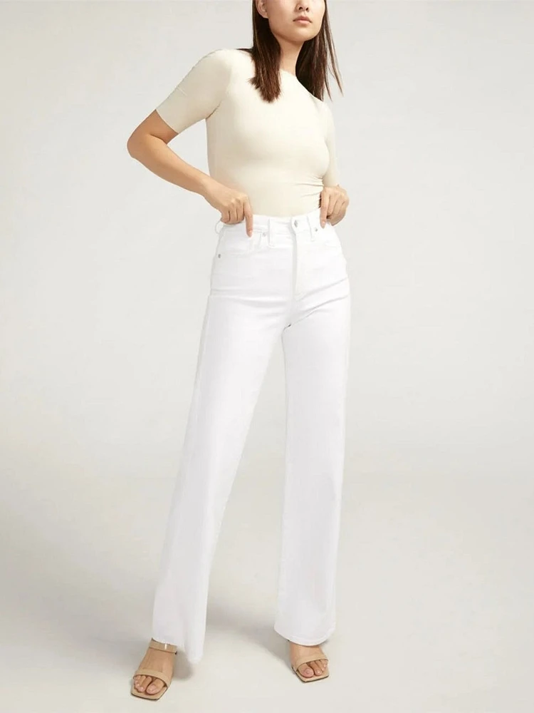 Highly Desirable Straight Leg White Jeans