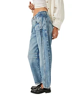 Free People Good Luck Mid Rise Barrel Jean